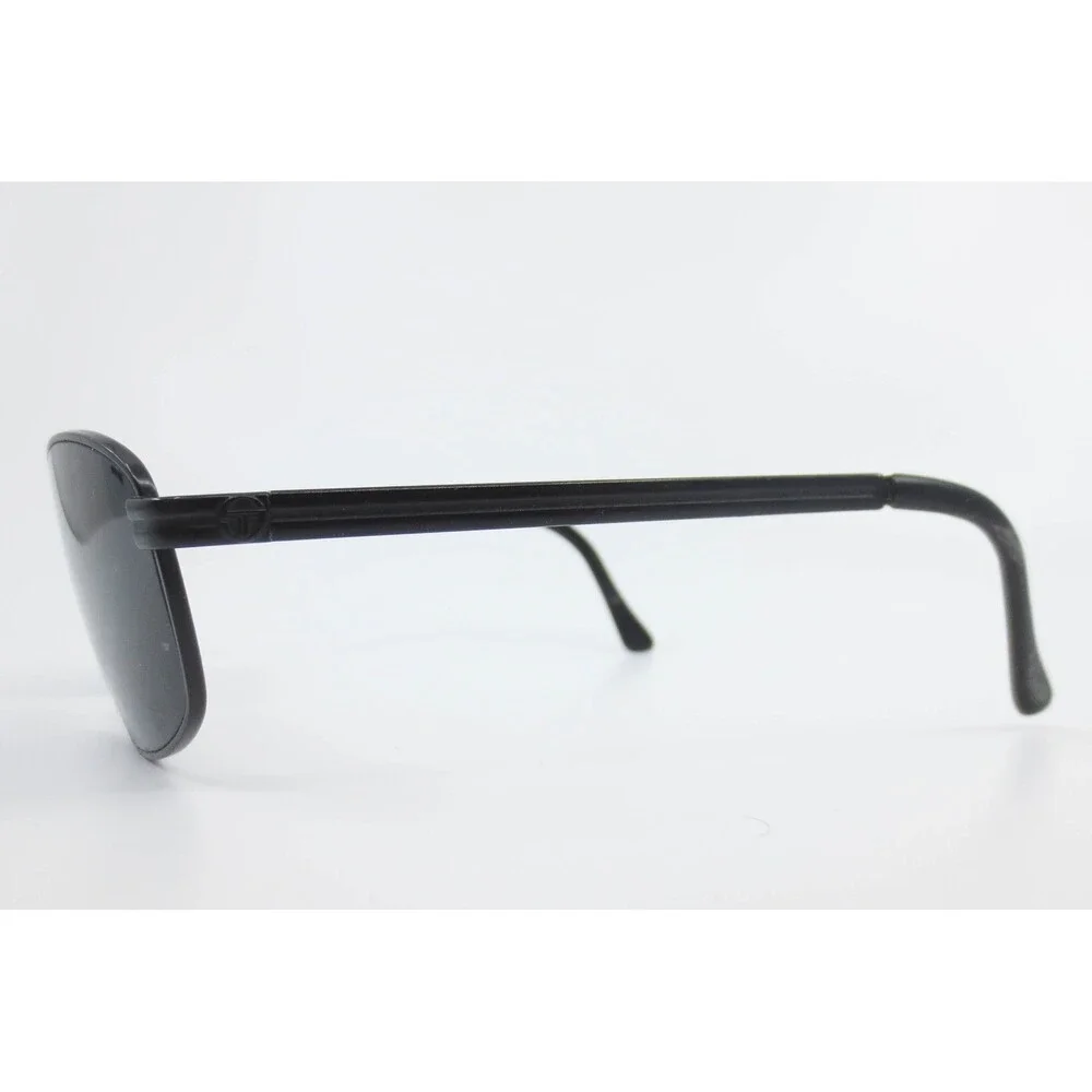 Sergio Tacchini S.T.1066-S T803 Black Oval Double Bridge Sunglasses Italy Large